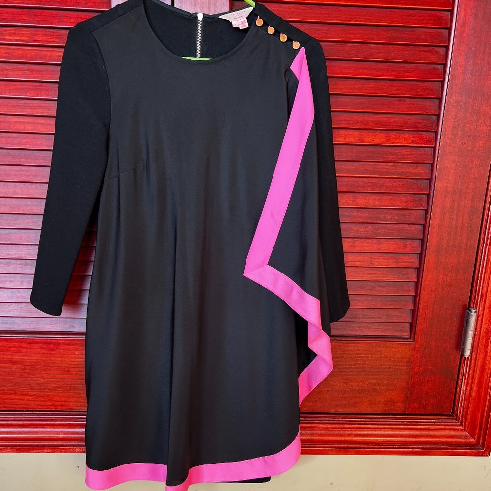 Ted Baker Sew In Love Black w Pink Overlay, size 1 (Ted Size 4 or small)